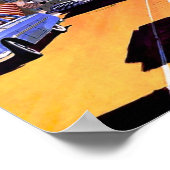 ヴィンテージサンフランシスコケーブルカーレトロ旅行 ポスター (角)