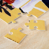 ヴィンテージサンフランシスコケーブルカー旅行ポスター ジグソーパズル (側面)