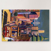 ヴィンテージサンフランシスコケーブルカー旅行ポスター ジグソーパズル (横)