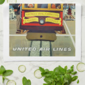 ヴィンテージサンフランシスコケーブルカー航空ポスター、 キッチンタオル (折り畳み)