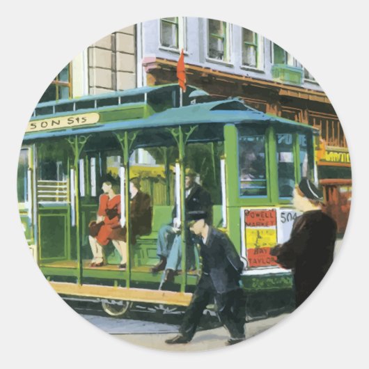 ヴィンテージサンフランシスコケーブルカー ラウンドシール (正面)