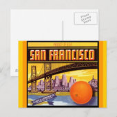 ヴィンテージサンフランシスコブランドフルーツシトラスポストカード ポストカード (正面/裏面)