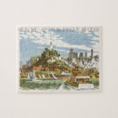 ヴィンテージサンフランシスコベイトラベルポスターフェリーボート ジグソーパズル (横)