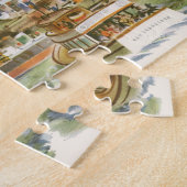 ヴィンテージサンフランシスコベイトラベルポスターフェリーボート ジグソーパズル (側面)