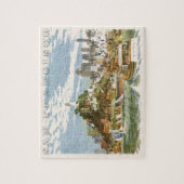 ヴィンテージサンフランシスコベイトラベルポスターフェリーボート ジグソーパズル (縦)