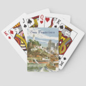 ヴィンテージサンフランシスコベイトラベルポスターフェリーボート トランプ (裏面)