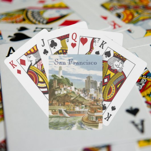 ヴィンテージサンフランシスコベイトラベルポスターフェリーボート トランプ