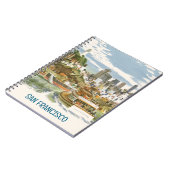 ヴィンテージサンフランシスコベイトラベルポスターフェリーボート ノートブック (左側)