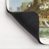 ヴィンテージサンフランシスコベイトラベルポスターフェリーボート マウスパッド (コーナー)