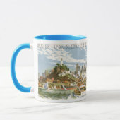 ヴィンテージサンフランシスコベイトラベルポスターフェリーボート マグカップ (左)