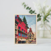 ヴィンテージサンフランシスコ中華街はがき ポストカード (スタンド正面)