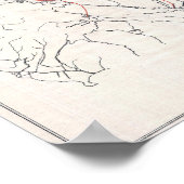 ヴィンテージサンフランシスコ半島地震地図 ポスター (角)