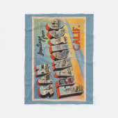 ヴィンテージサンフランシスコ挨拶 フリースブランケット (正面)