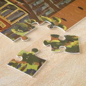 ヴィンテージサンフランシスコ旅行ポスターデザイン ジグソーパズル (側面)