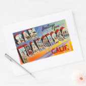 ヴィンテージサンフランシスコ 長方形シール (封筒)