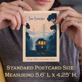 ヴィンテージサンフランシスコGGB、ケーブルカー風光明媚な旅行 ポストカード