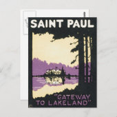 ヴィンテージサンポールラクランドMN ポストカード (正面/裏面)