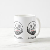 ヴィンテージサンムーンスターズ海プラネットアーススケッチ コーヒーマグカップ (正面右)