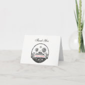 ヴィンテージサンムーンスターズ海プラネットアーススケッチ サンキューカード (正面)