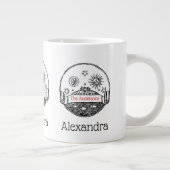 ヴィンテージサンムーンスターズ海プラネットアーススケッチ ジャンボコーヒーマグカップ (右)