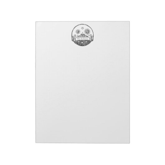 ヴィンテージサンムーンスターズ海プラネットアーススケッチ ノートパッド (回転)