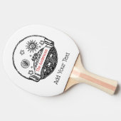 ヴィンテージサンムーンスターズ海プラネットアーススケッチ 卓球ラケット (横)