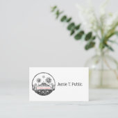 ヴィンテージサンムーンスターズ海プラネットアーススケッチ 名刺 (スタンド正面)