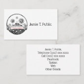 ヴィンテージサンムーンスターズ海プラネットアーススケッチ 名刺 (正面/裏面)