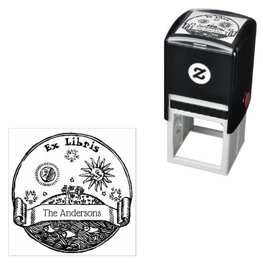 ヴィンテージサンムーンスターズ海地球エックスリブリ セルフインキングスタンプ (インサイチュ)