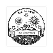 ヴィンテージサンムーンスターズ海地球エックスリブリ セルフインキングスタンプ (デザイン)