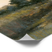 ヴィンテージサンライズランドスケープウィズリバーファインアート ポスター (角)