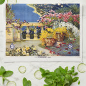 ヴィンテージサンレモイタリアハンドタオル キッチンタオル (折り畳み)