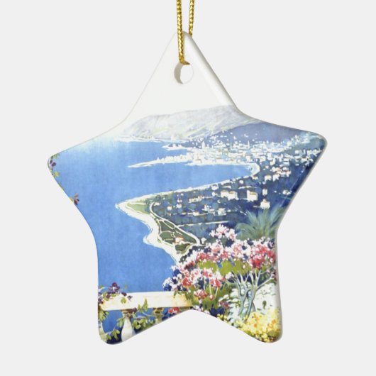 ヴィンテージサンレモイタリアヨーロッパ旅行 セラミックオーナメント (左)