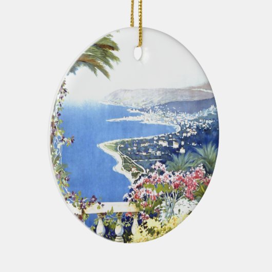 ヴィンテージサンレモイタリアヨーロッパ旅行 セラミックオーナメント (右)