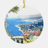 ヴィンテージサンレモイタリアヨーロッパ旅行 セラミックオーナメント (正面)