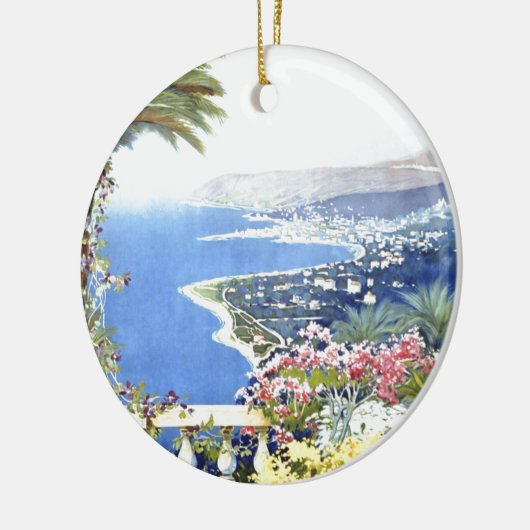 ヴィンテージサンレモイタリアヨーロッパ旅行 セラミックオーナメント (左)