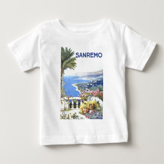 ヴィンテージサンレモイタリアヨーロッパ旅行 ベビーTシャツ (正面)