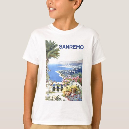 ヴィンテージサンレモイタリアヨーロッパ旅行 Tシャツ (正面)