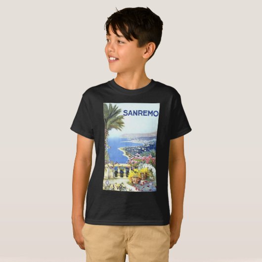 ヴィンテージサンレモイタリアヨーロッパ旅行 Tシャツ (正面フル)