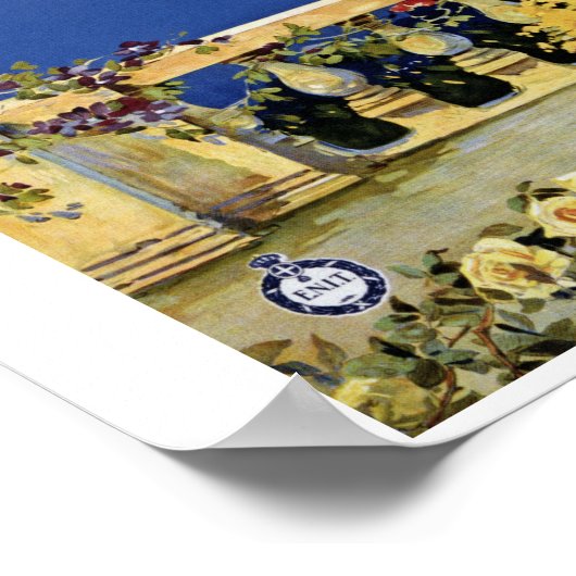 ヴィンテージサンレモイタリアン旅行広告 ポスター (角)