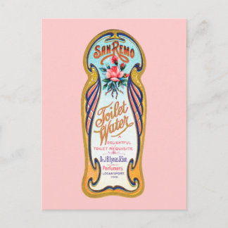 ヴィンテージサンレモトイレ水ラベル ポストカード