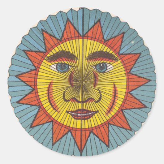 ヴィンテージサン紙ランタン ラウンドシール (正面)