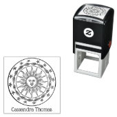 ヴィンテージサン顔擬人化スケッチ#2名 セルフインキングスタンプ (インサイチュ)