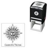 ヴィンテージサン顔擬人植物学#4名 セルフインキングスタンプ (インサイチュ)