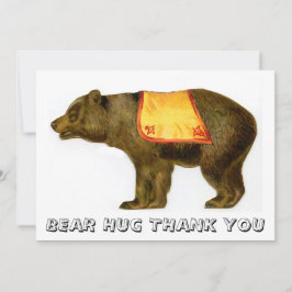 ヴィンテージサーカスがクマを演じる サンキューカード