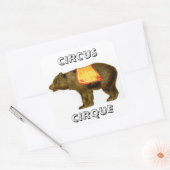 ヴィンテージサーカスがクマを演じる スクエアシール (封筒)
