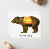 ヴィンテージサーカスがクマを演じる ノートカード (正面/裏面インサイチュ)