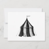 ヴィンテージサーカスがクマを演じる ノートカード (裏面)