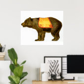 ヴィンテージサーカスがクマを演じる ポスター (ホームオフィス)