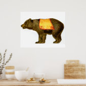 ヴィンテージサーカスがクマを演じる ポスター (キッチン)